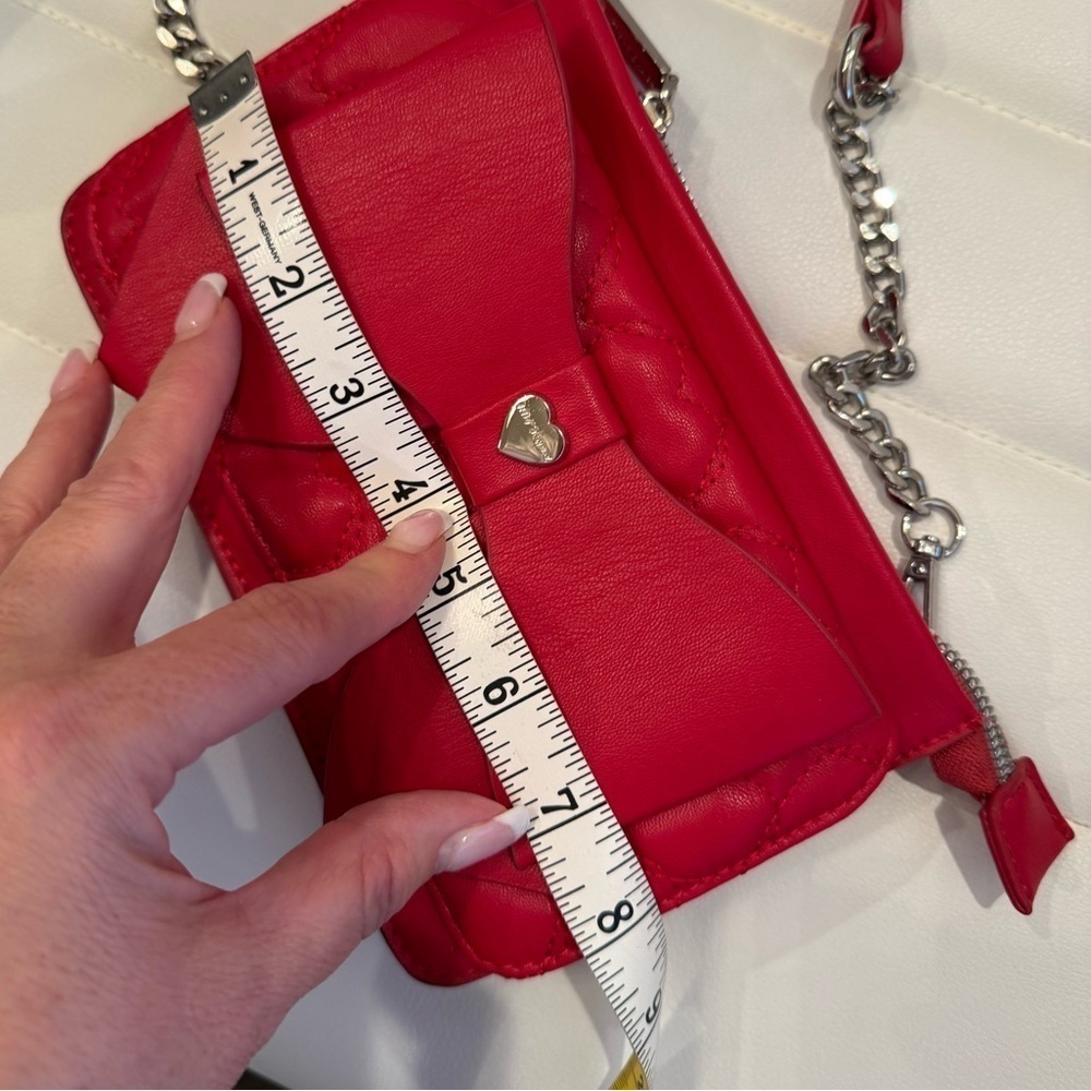 Betsey Johnson adorable red clutch/crossbody bag - Picture 10 of 11